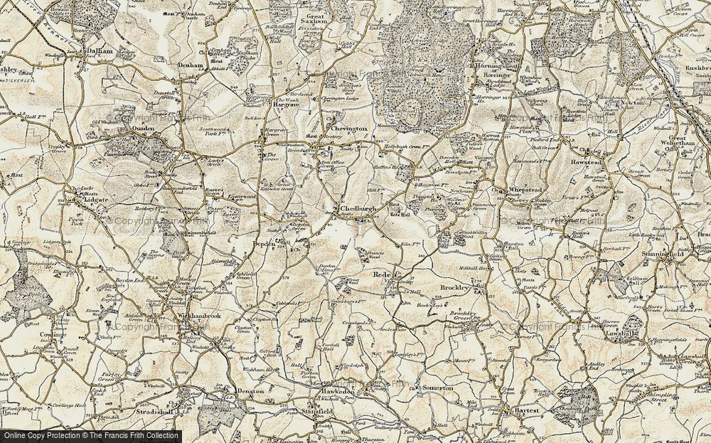 Old Map of Chedburgh, 1899-1901 in 1899-1901