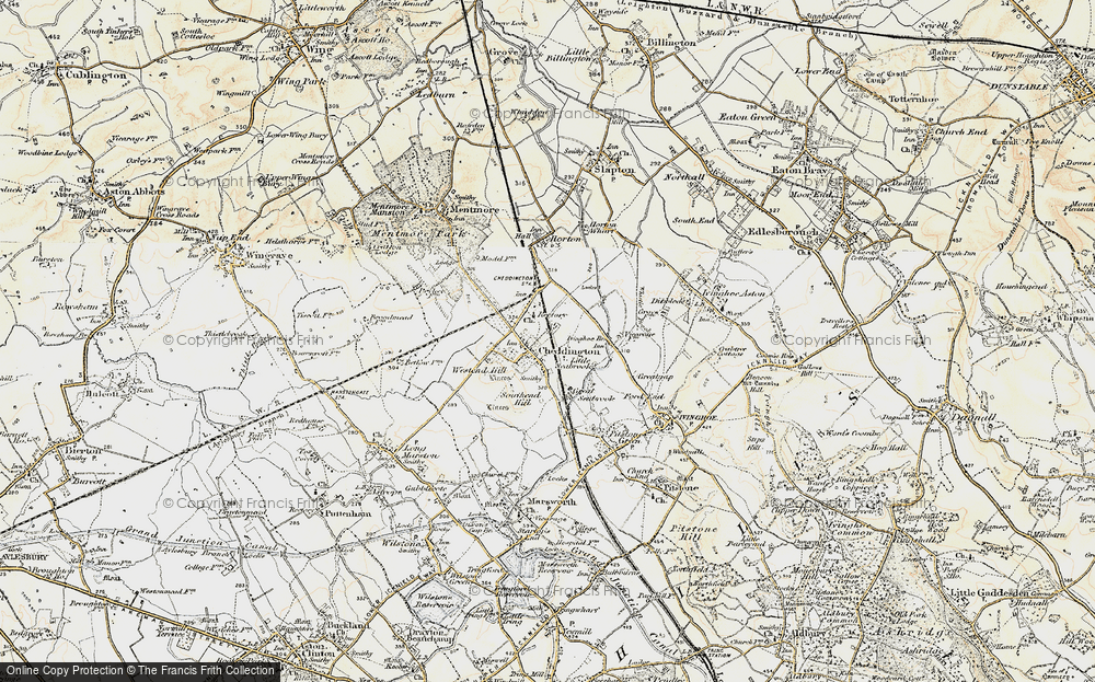 Old Map of Cheddington, 1898-1899 in 1898-1899