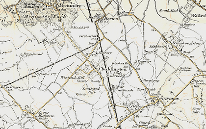 Old map of Cheddington in 1898-1899