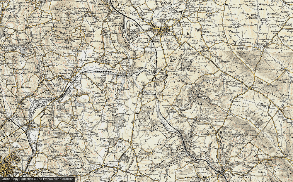 Old Map of Cheddleton, 1902 in 1902