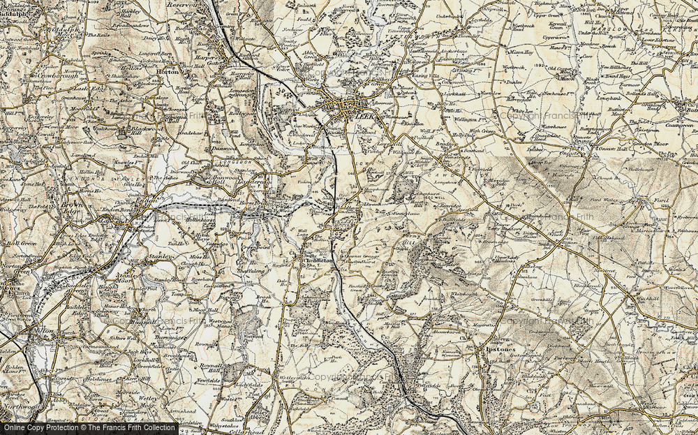 Old Map of Cheddleton Heath, 1902 in 1902