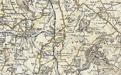 Old map of Cheddleton Heath in 1902