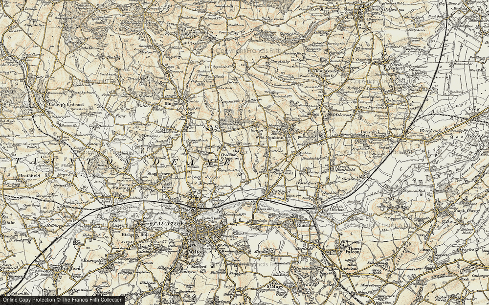 Old Map of Historic Map covering Allen's Brook in 1898-1900