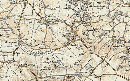 Old map of Chedington in 1898-1899