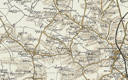 Old map of Chediston Green in 1901-1902