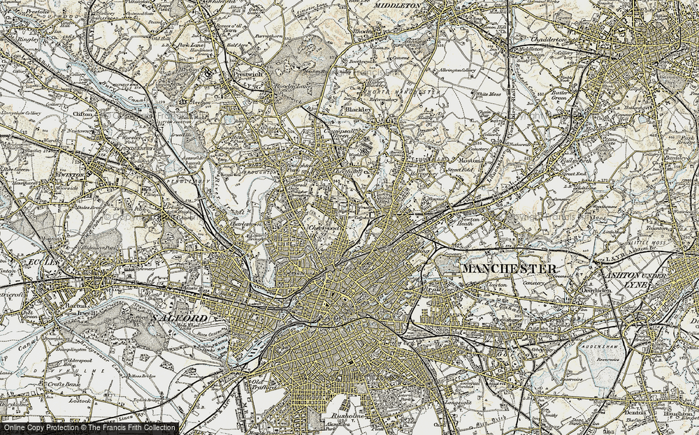 Old Map of Cheetham Hill, 1903 in 1903