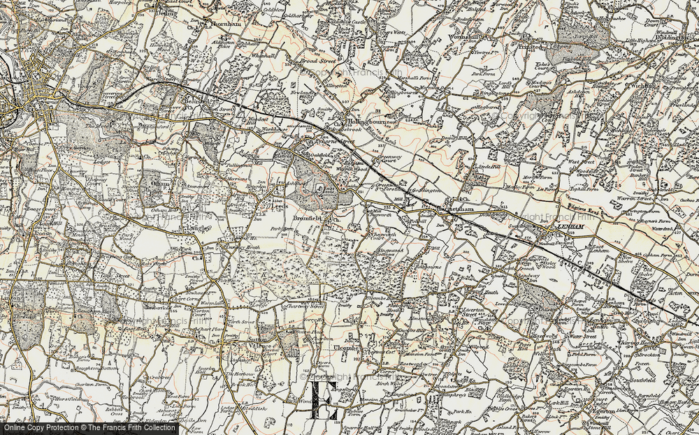 Old Map of Chegworth, 1897-1898 in 1897-1898