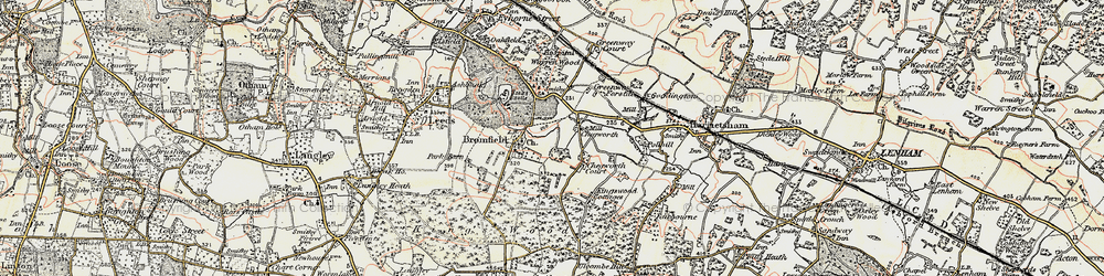 Old map of Chegworth in 1897-1898