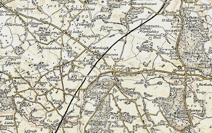 Old map of Chelford in 1902-1903