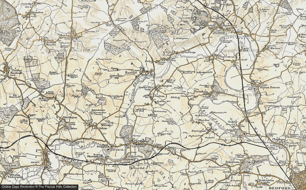 Old Map of Chellington, 1898-1901 in 1898-1901