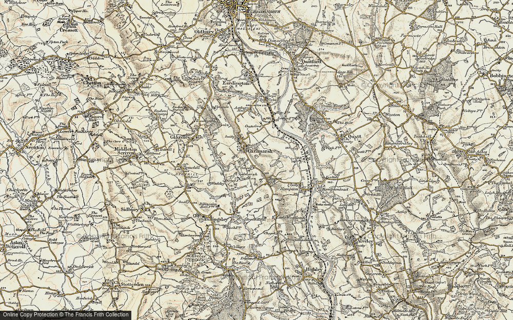 Old Map of Chelmarsh, 1902 in 1902