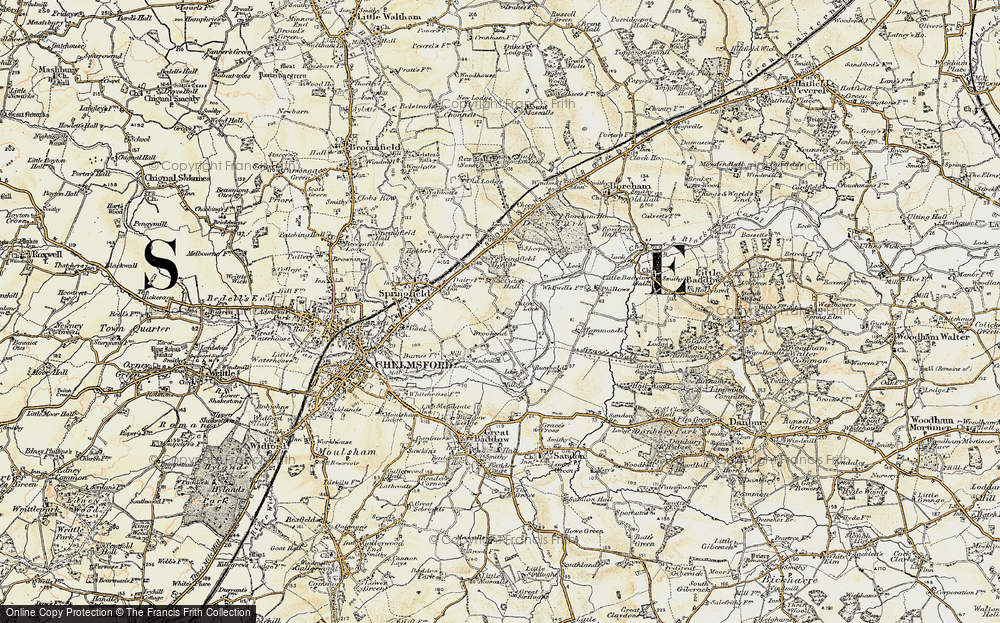 Old Map of Chelmer Village, 1898 in 1898