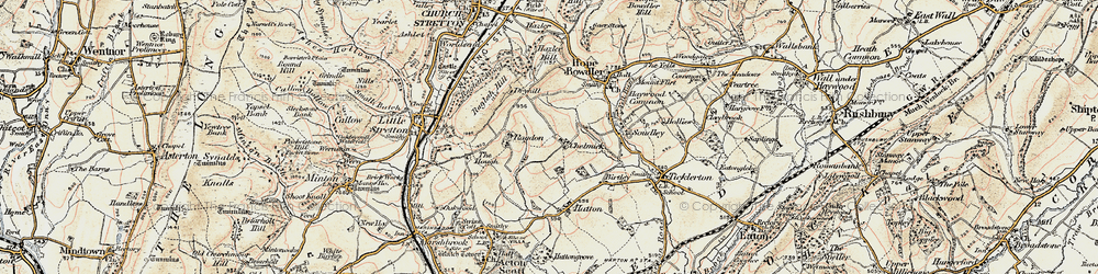 Old map of Chelmick in 1902-1903