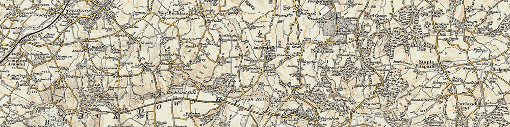 Old map of Leigh Hill in 1898-1900