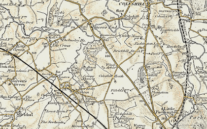 Old map of Chelmsley Wood in 1901-1902