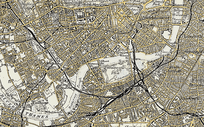 Old map of Chelsea in 1897-1909