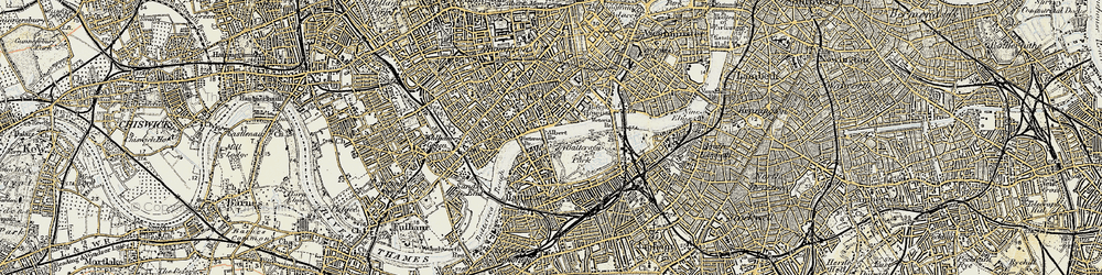 Old map of Chelsea in 1897-1909