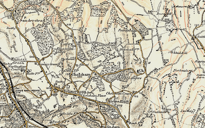 Old map of Chelsham in 1897-1902