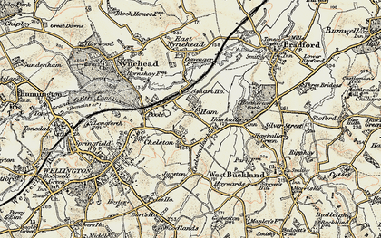 Old map of Chelston in 1898-1900