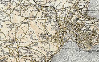Old map of Chelston in 1899