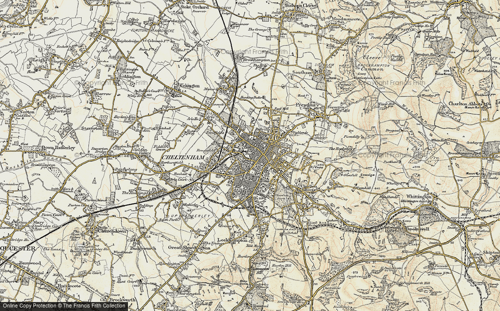 Old Map of Cheltenham, 1898-1900 in 1898-1900