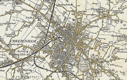 Old map of Cheltenham in 1898-1900