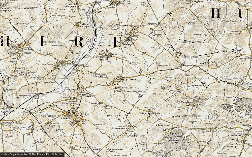 Old Map of Chelveston, 1901 in 1901