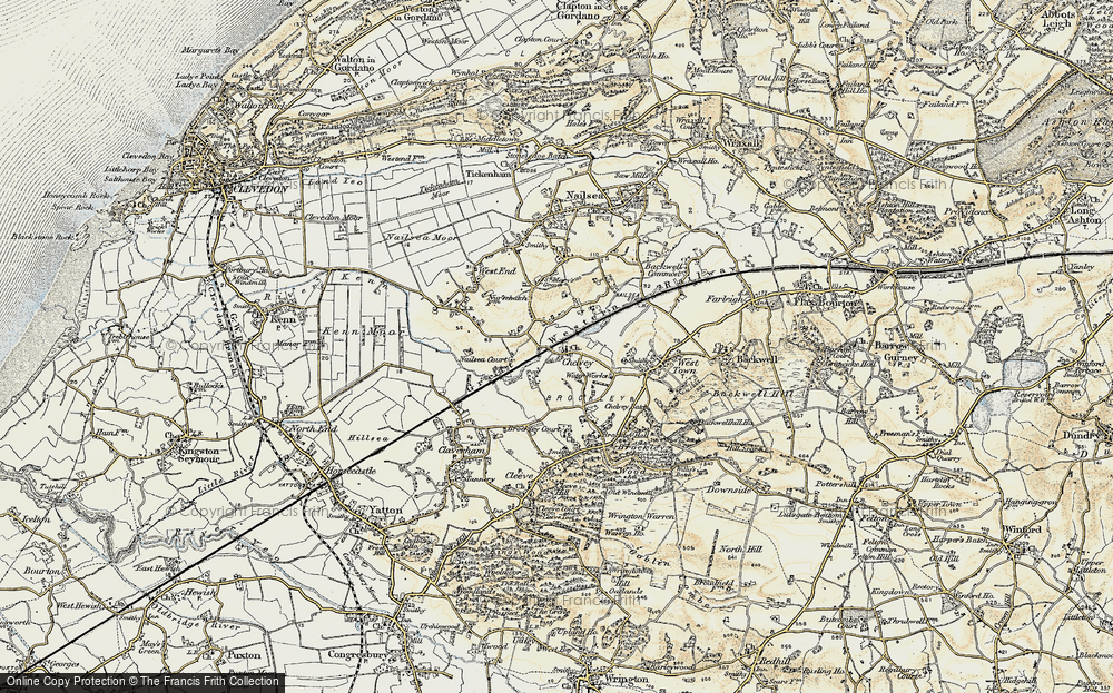 Old Map of Chelvey, 1899 in 1899