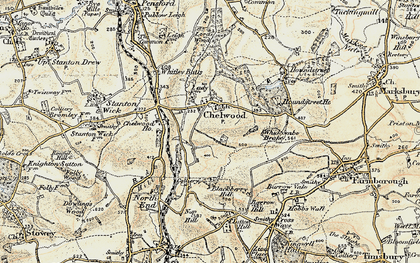 Old map of Chelwood in 1899