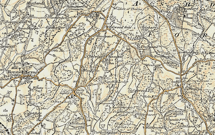 Old map of Chelwood Common in 1898