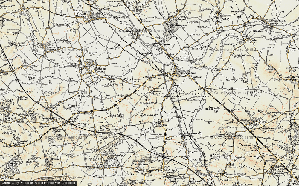 Old Map of Chelworth Upper Green, 1898-1899 in 1898-1899