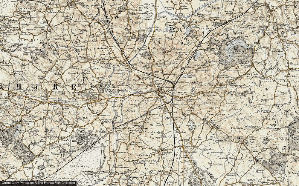Old Map of Historic Map covering Belton in 1902