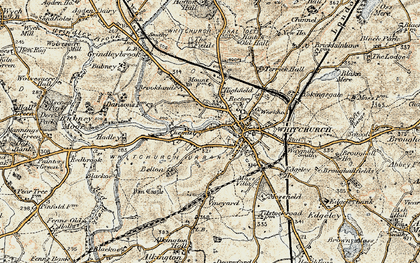Old map of Belton in 1902