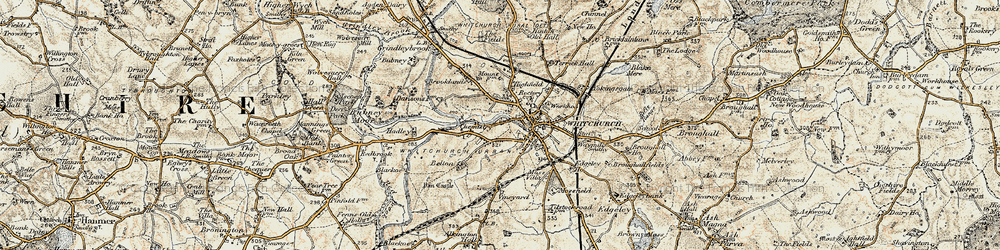 Old map of Belton in 1902