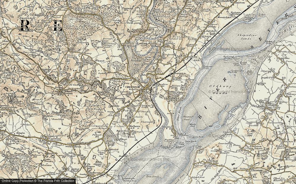 Old Map of Chepstow, 1899 in 1899