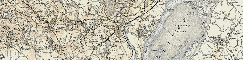 Old map of Chepstow in 1899