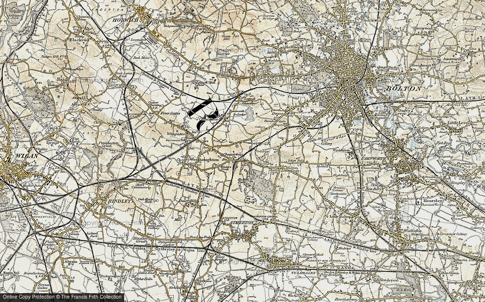 Old Map of Chequerbent, 1903 in 1903
