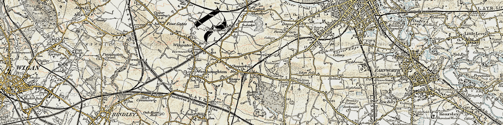 Old map of Chequerbent in 1903