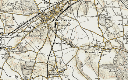 Old map of Chequerfield in 1903