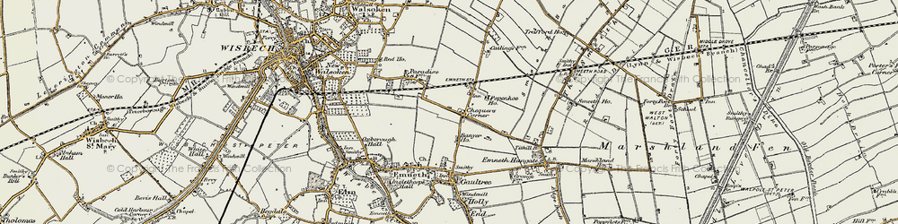 Old map of Chequers Corner in 1901-1902
