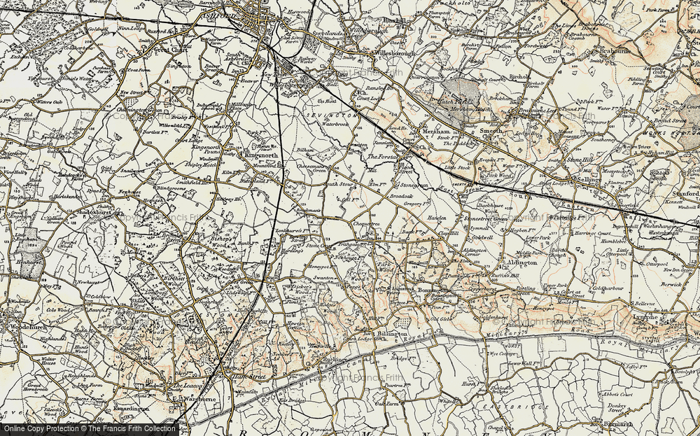Old Map of Chequertree, 1897-1898 in 1897-1898