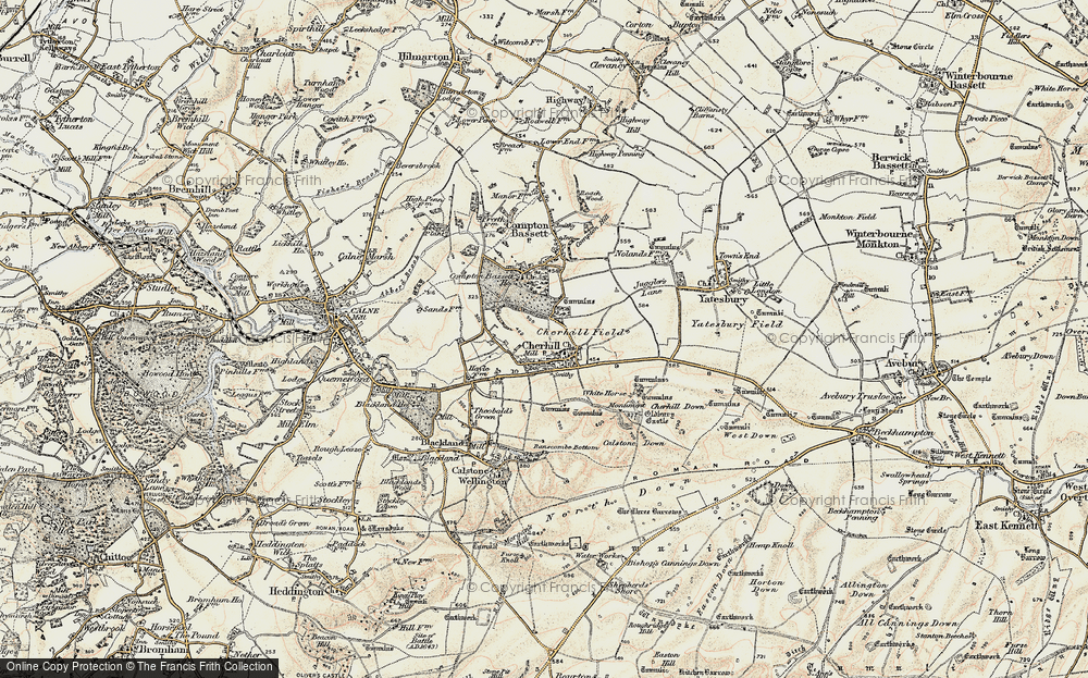Old Map of Cherhill, 1899 in 1899