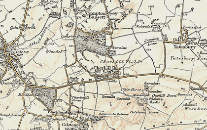 Old map of Cherhill in 1899