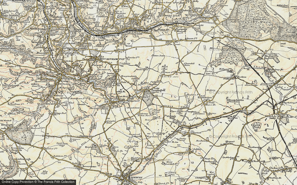 Old Map of Cherington, 1898-1899 in 1898-1899
