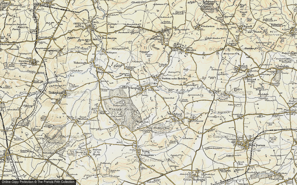 Old Map of Cherington, 1899-1901 in 1899-1901