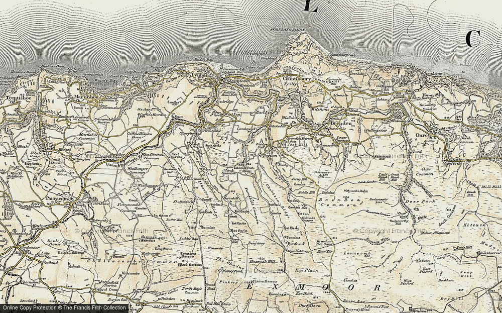 Old Map of Cheriton, 1900 in 1900
