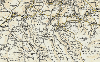 Old map of Cheriton in 1900