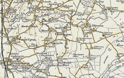 Old map of Cherrington Manor in 1902