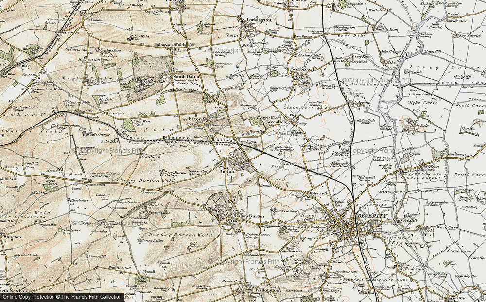 Old Map of Cherry Burton, 1903-1908 in 1903-1908