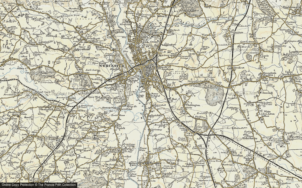 Old Map of Cherry Orchard, 1899-1901 in 1899-1901